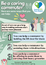 An e-poster designed by Ng Min En, illustrating how small acts of care create meaningful impact for commuters.